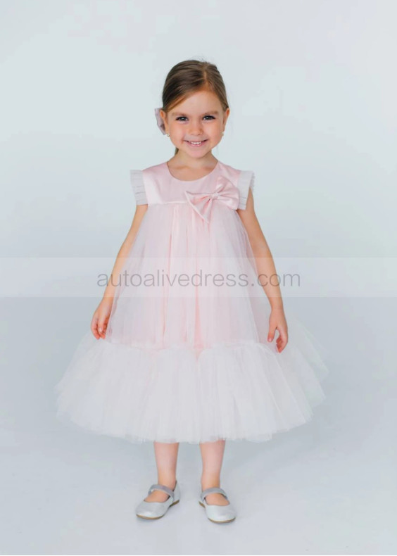 Pink Tulle Empire Waist Flower Girl Dress Pink Tulle Empire Waist Flower Girl Dress